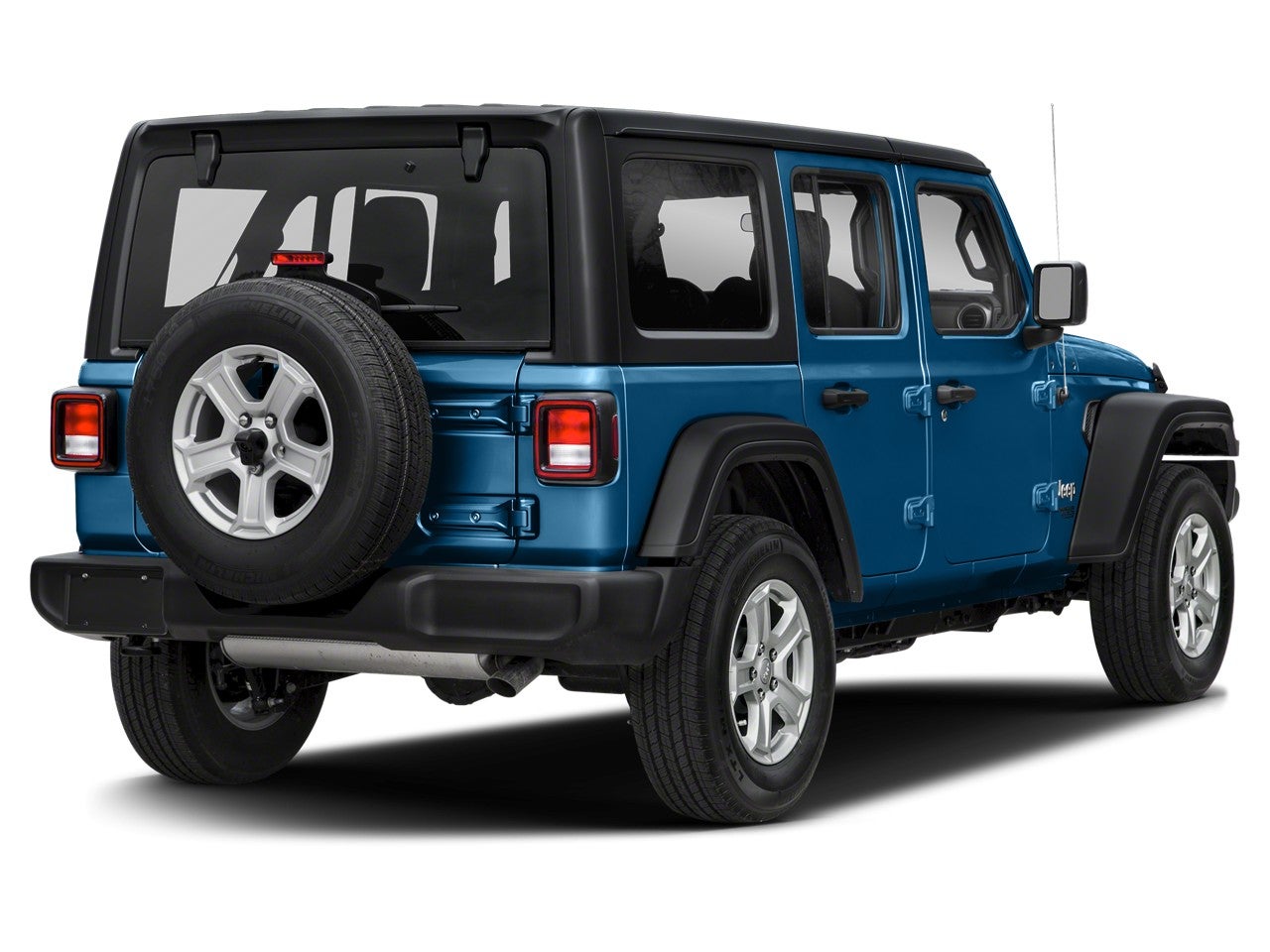 2021 Jeep Wrangler — rear three-quarter view