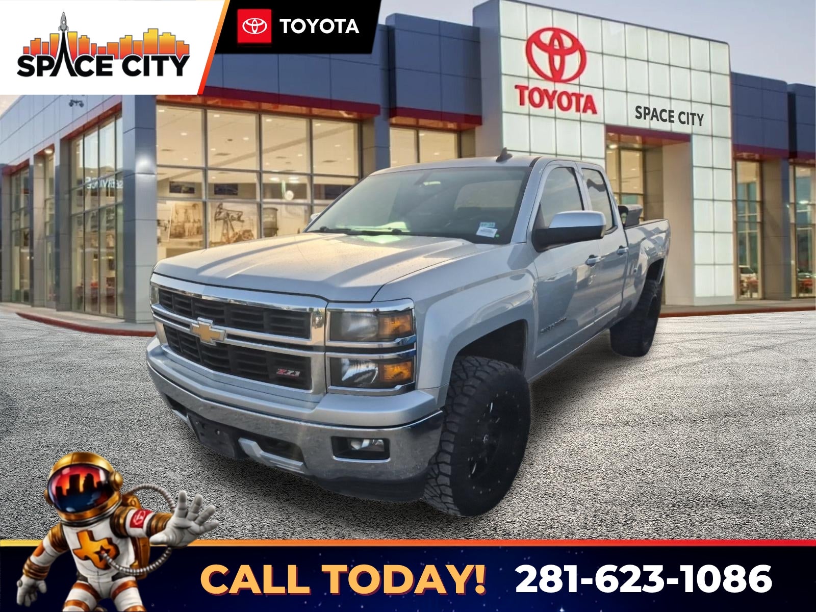 2015 Chevrolet Silverado LT LT2 in Silver Ice Metallic — front three-quarter view