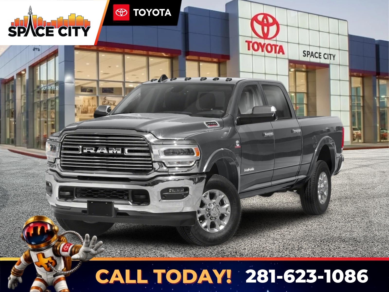 2020 RAM 2500 Laramie in Billet Silver Metallic Clearcoat — front three-quarter view