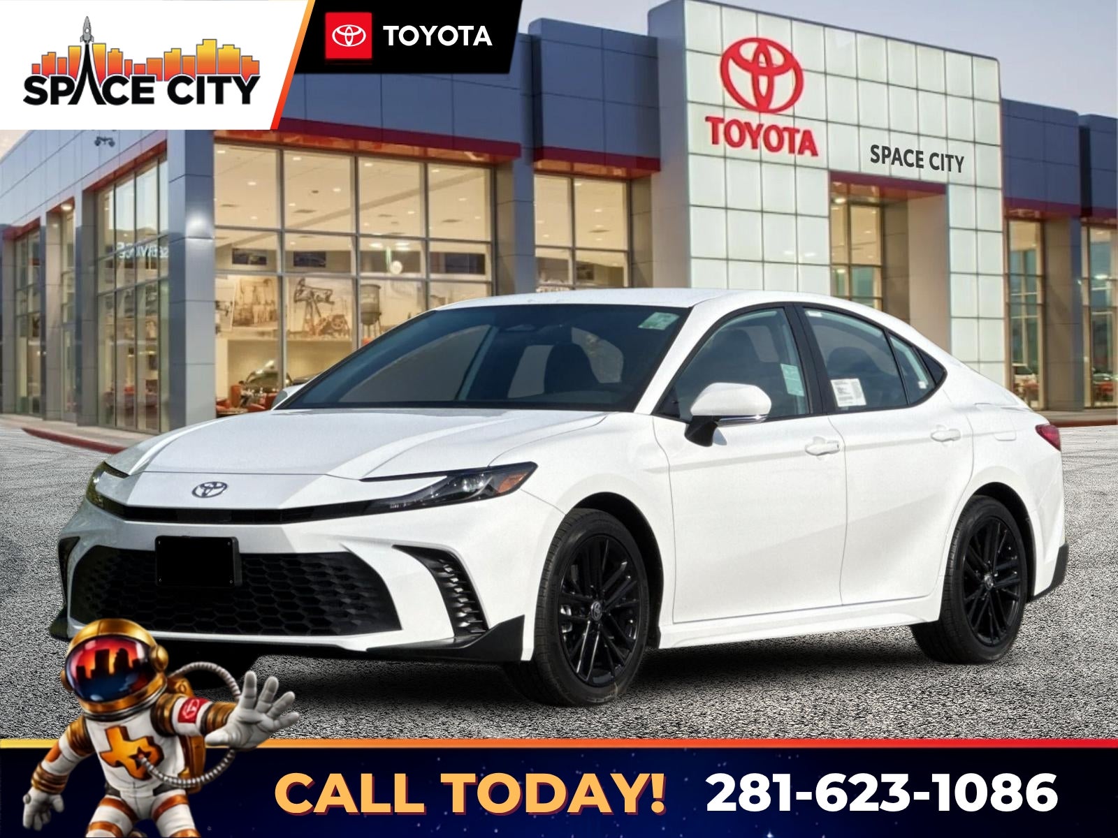 2026 Toyota Camry SE in Ice — front three-quarter view