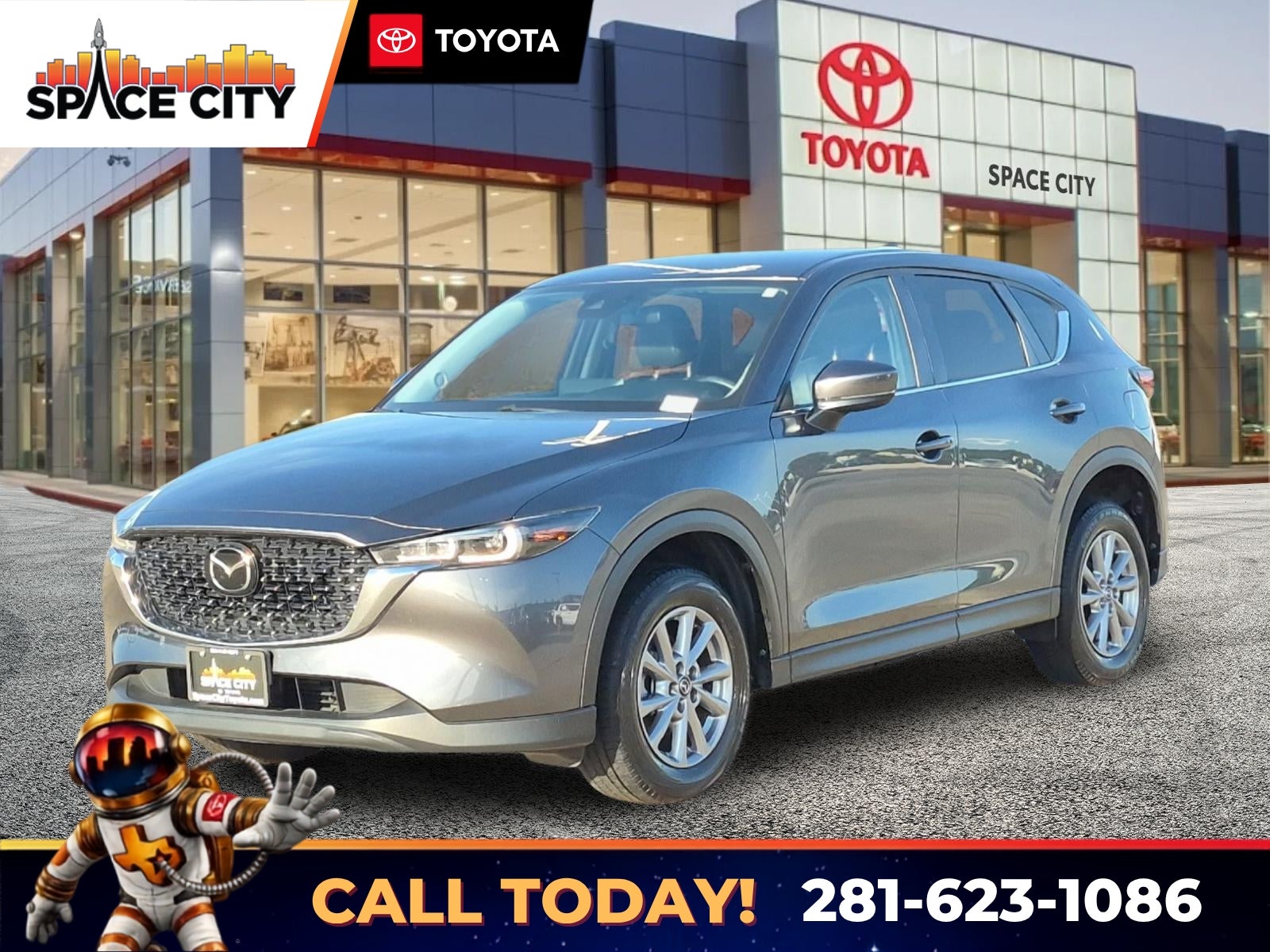 2023 Mazda Mazda CX-5 2.5 S Select Package in Machine Gray Metallic — front three-quarter view