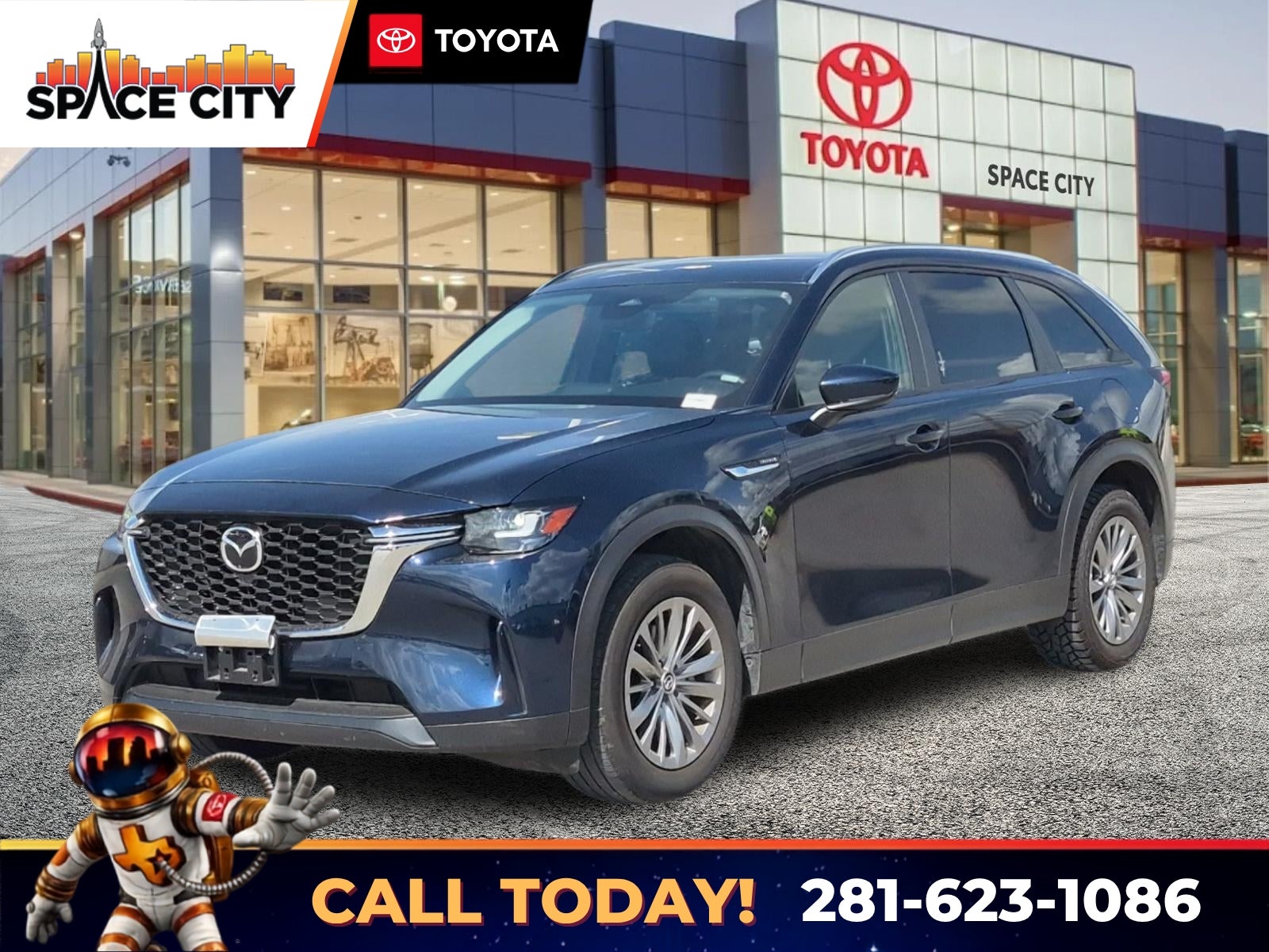 2026 Mazda Mazda CX-90 3.3 Turbo Select in Crystal Blue — front three-quarter view