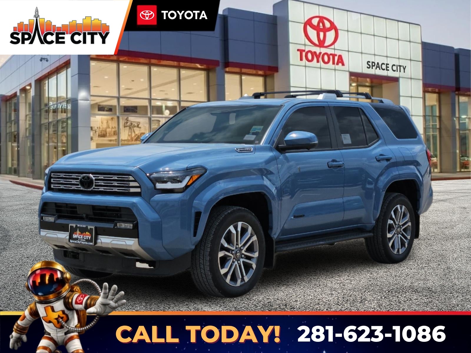 2026 Toyota 4Runner i-FORCE MAX Limited i-FORCE MAX in Heritage Blue — front three-quarter view