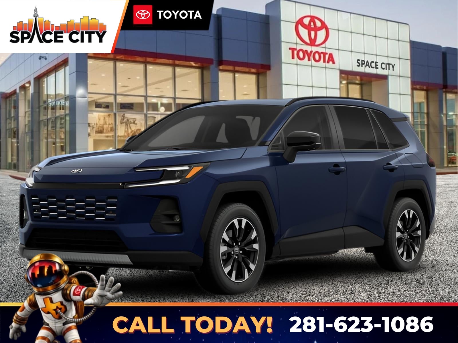 2026 Toyota RAV4 Limited in Blueprint — front three-quarter view