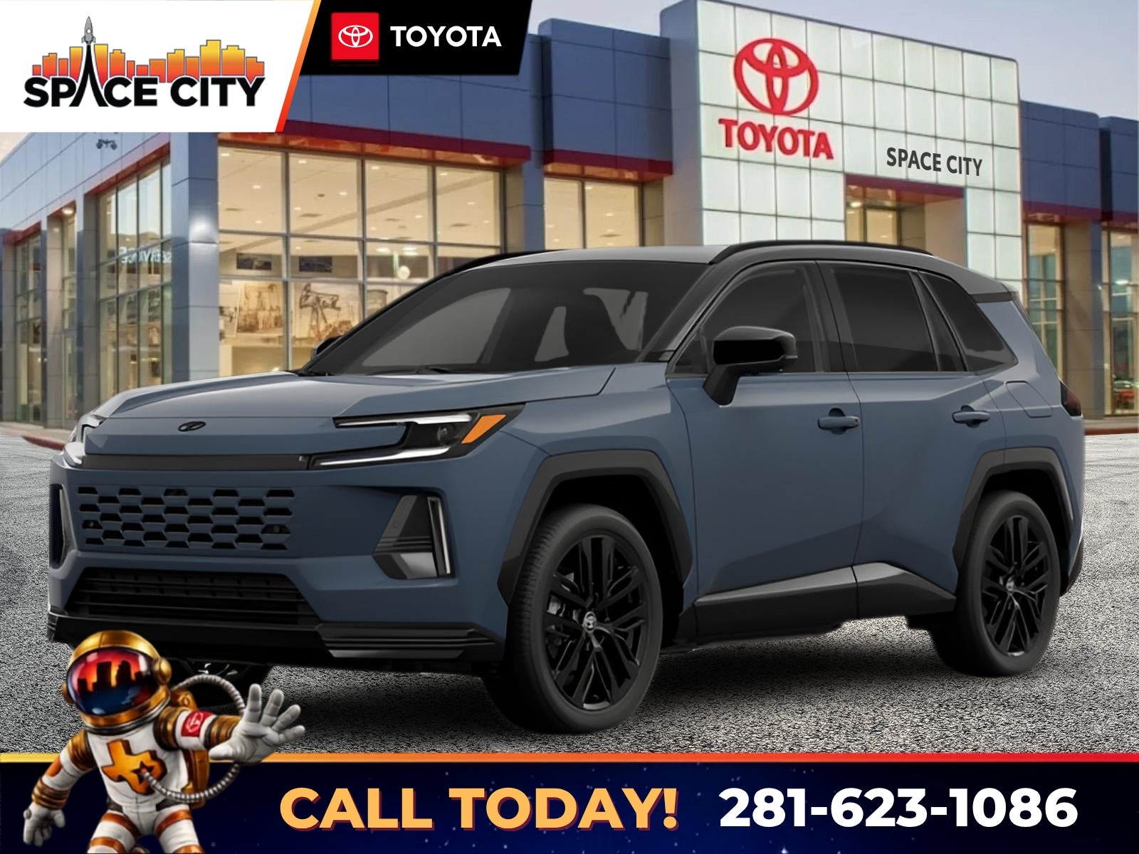 2026 Toyota RAV4 XSE in Storm Cloud With Midnight Black Metallic Roof — front three-quarter view