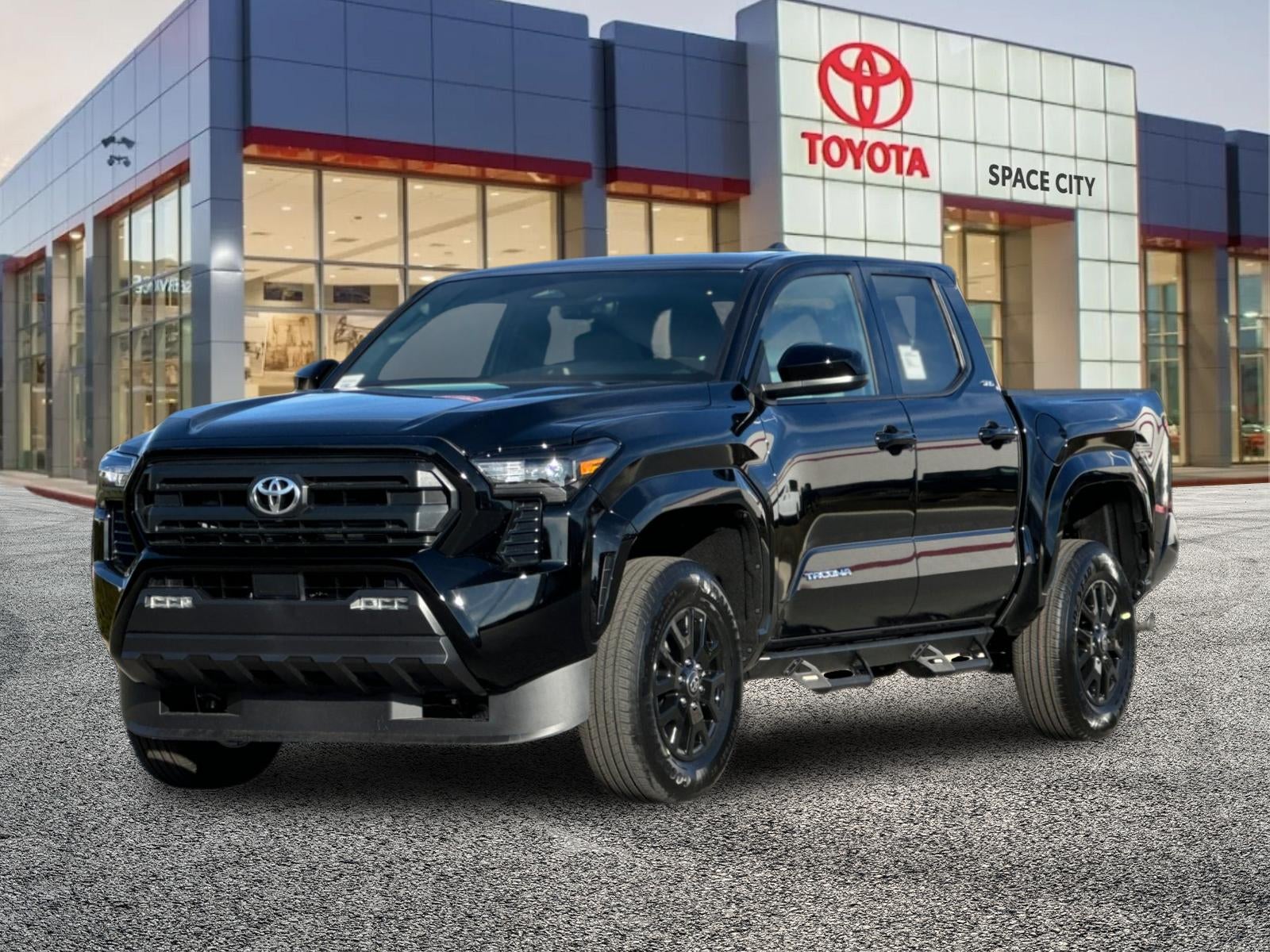 2026 Toyota Tacoma SR5 in Black — front three-quarter view