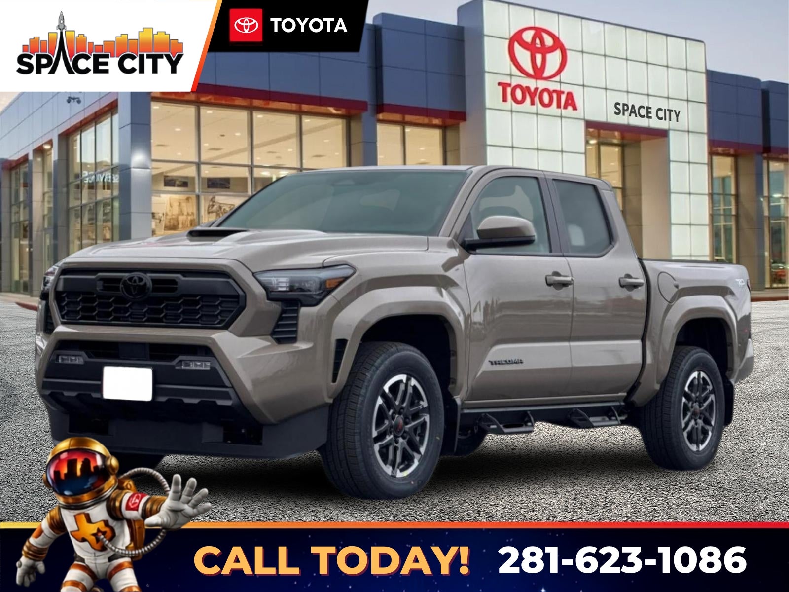 2026 Toyota Tacoma TRD Sport in Mudbath — front three-quarter view
