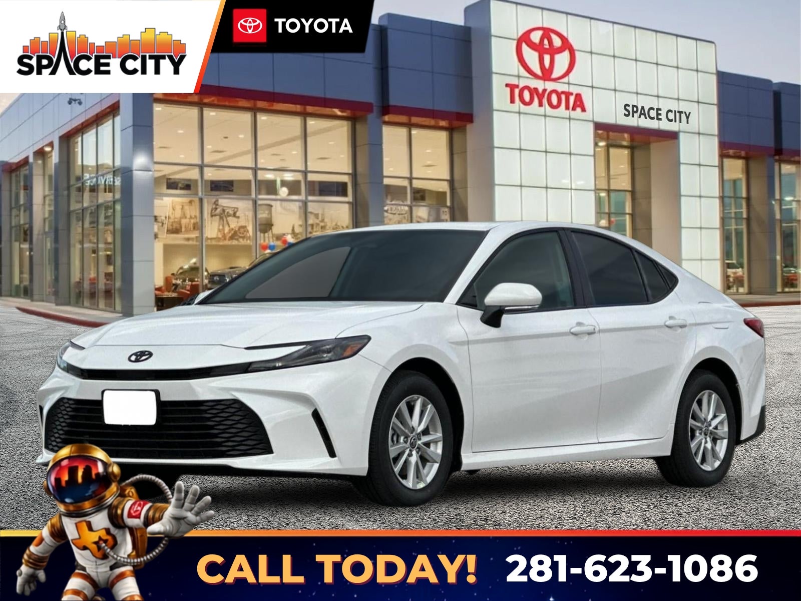 2026 Toyota Camry LE in Ice Cap — front three-quarter view