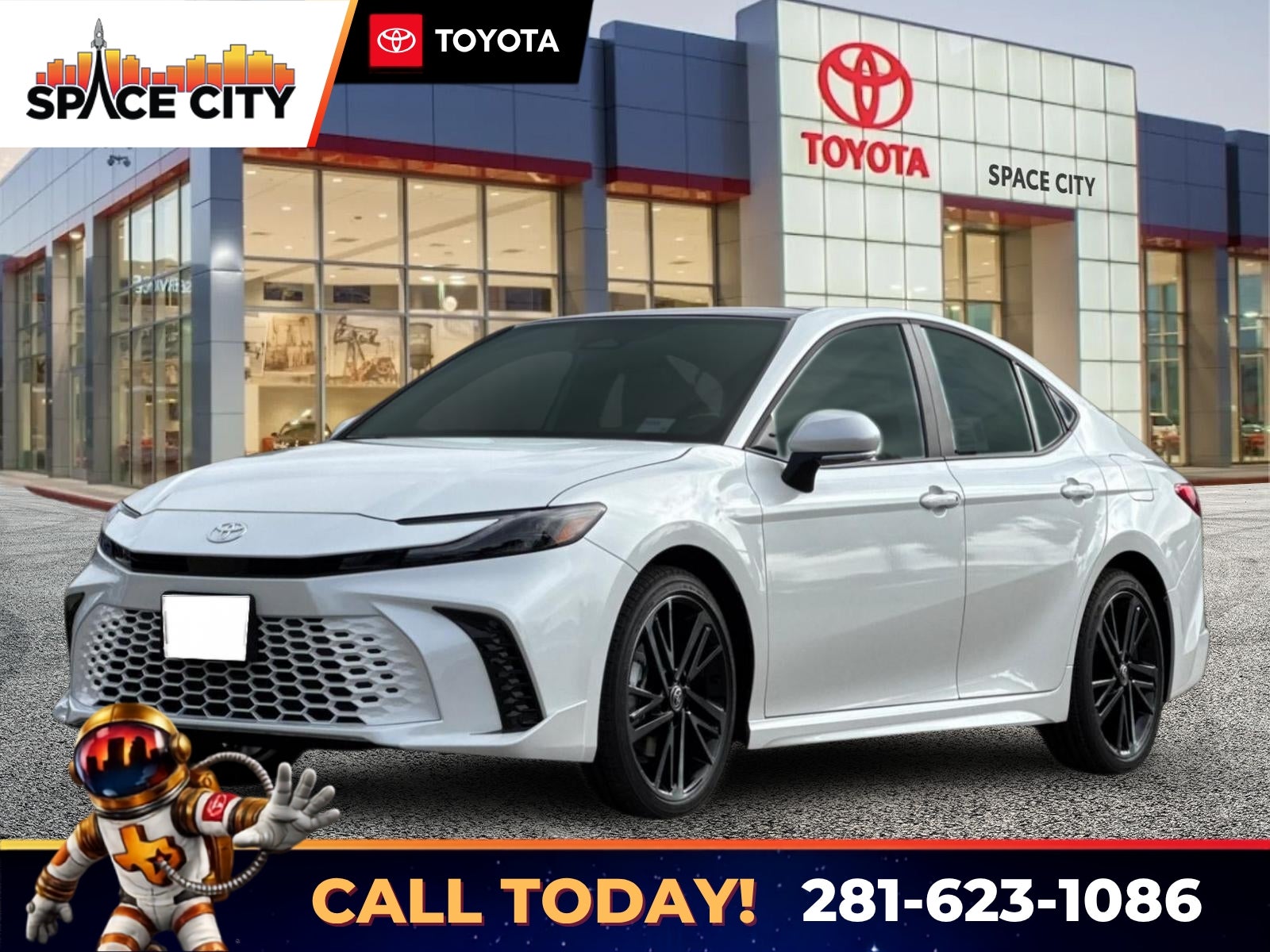 2026 Toyota Camry XSE in Wind Chill Pearl — front three-quarter view