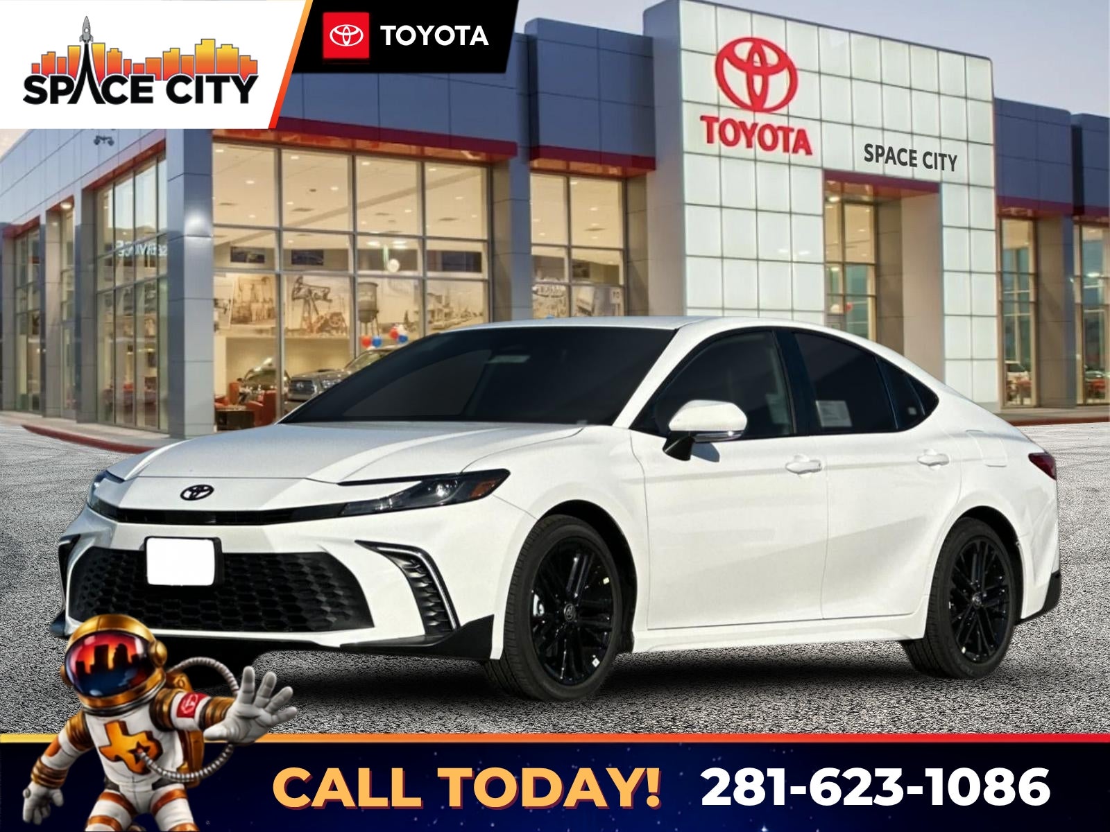2026 Toyota Camry SE in Ice Cap — front three-quarter view