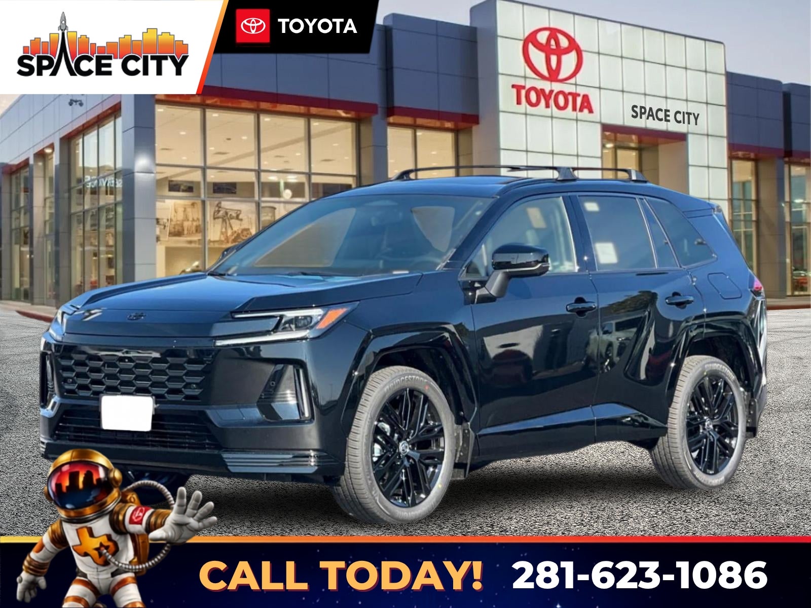 2026 Toyota RAV4 XSE in Midnight Black Metallic — front three-quarter view