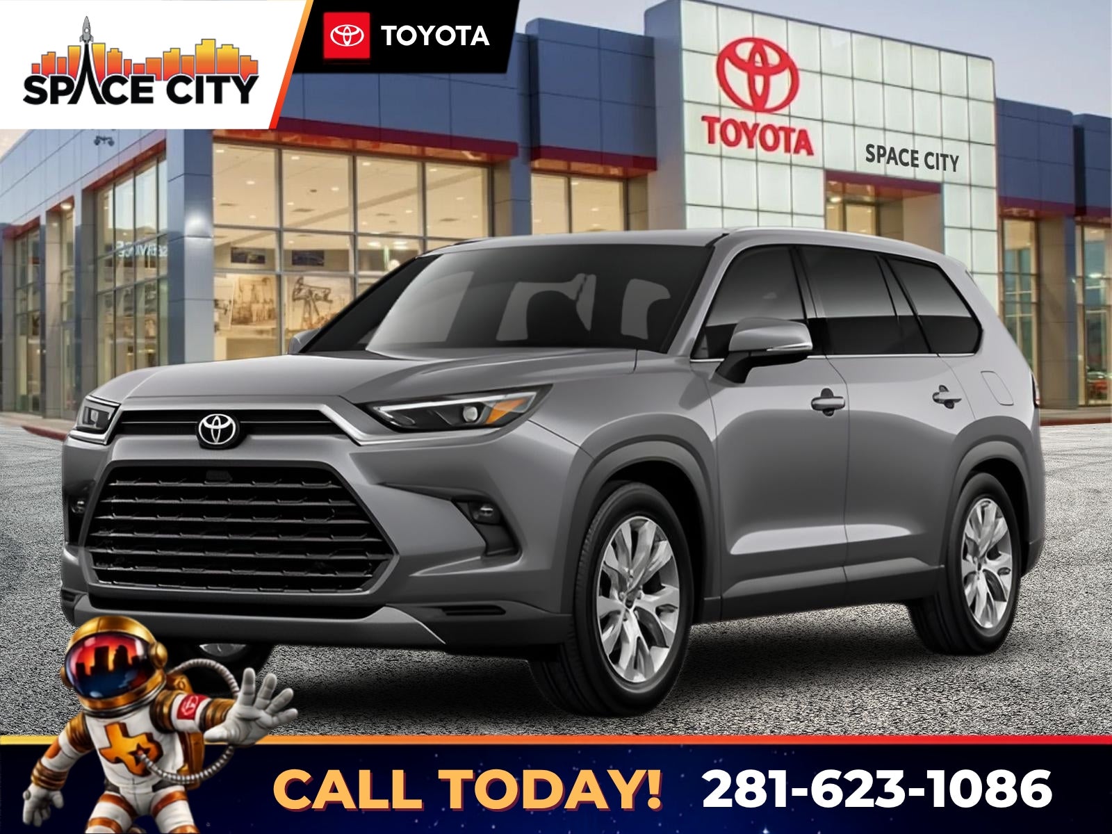 2026 Toyota Highlander Limited in Heavy Metal — front three-quarter view