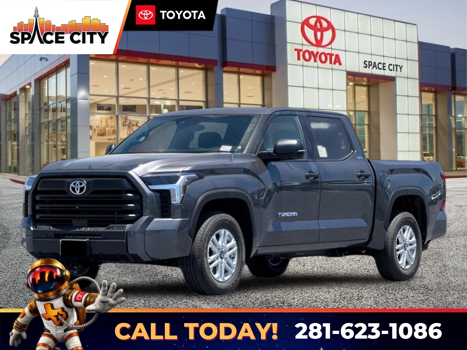 2026 Toyota Tundra SR5 in Magnetic Gray Metallic — front three-quarter view
