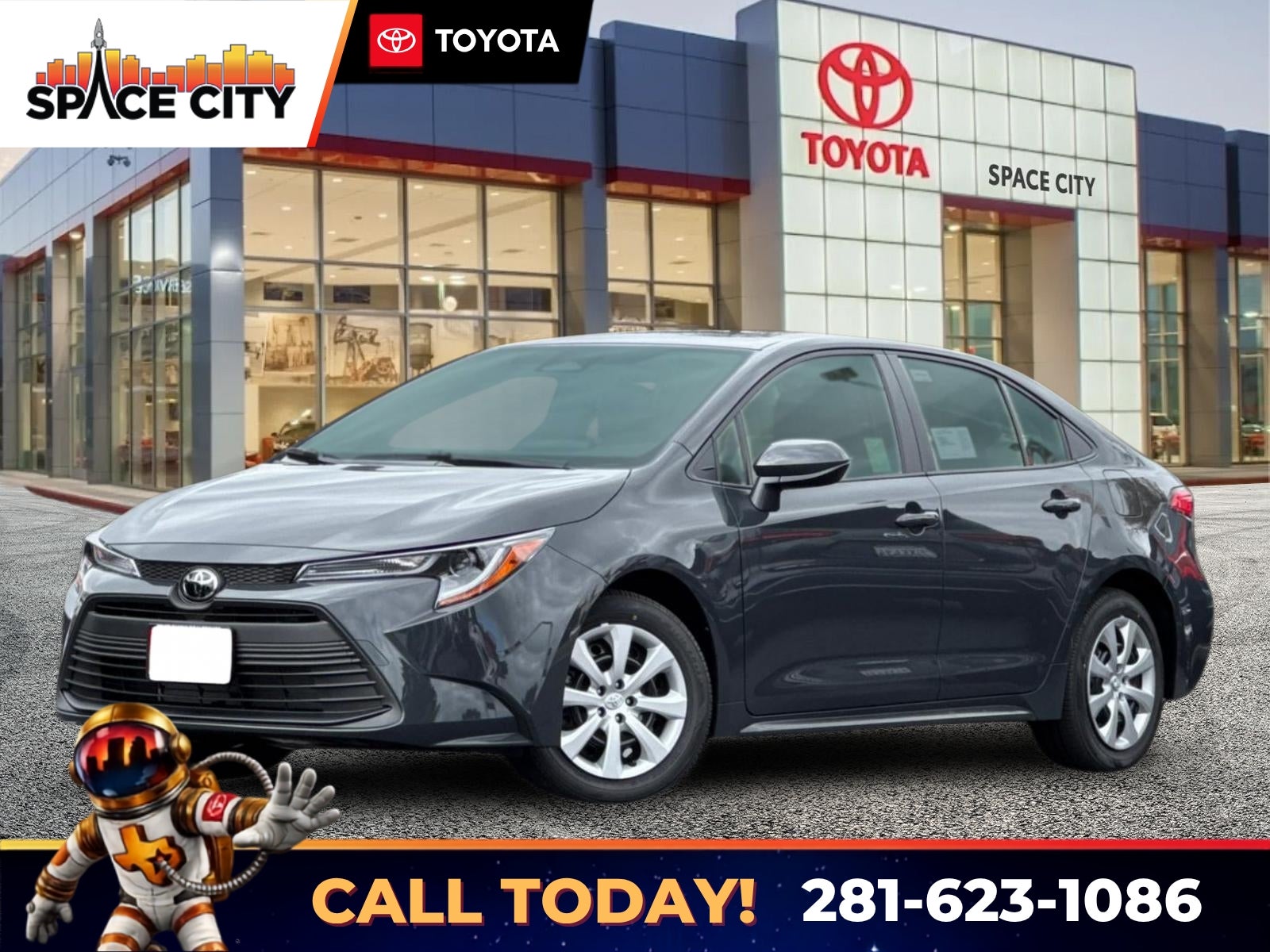 2026 Toyota Corolla LE in Underground — front three-quarter view