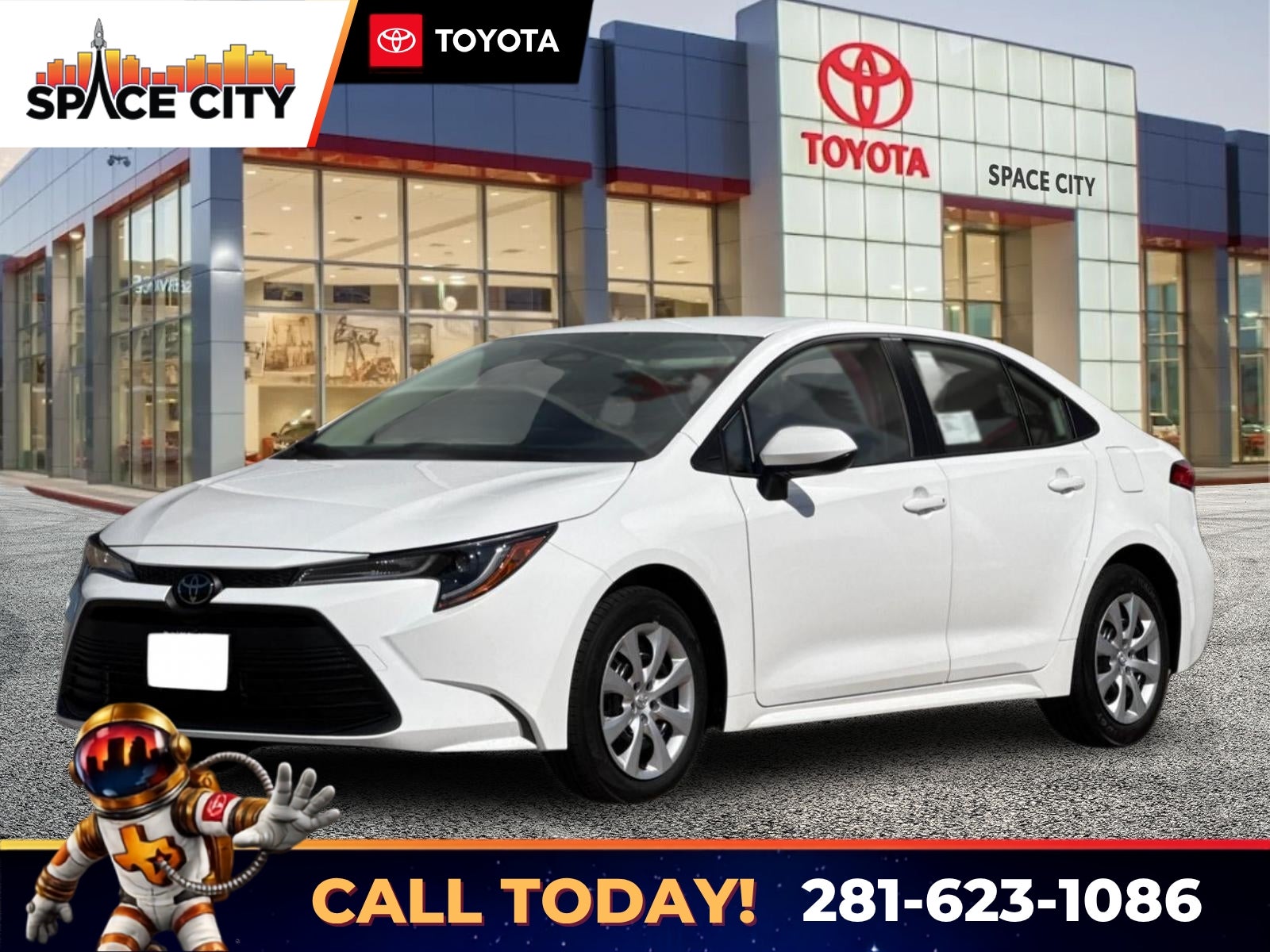 2026 Toyota Corolla LE in Ice Cap — front three-quarter view