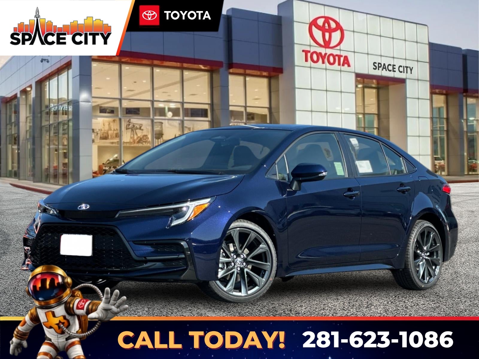2026 Toyota Corolla SE in Blueprint — front three-quarter view