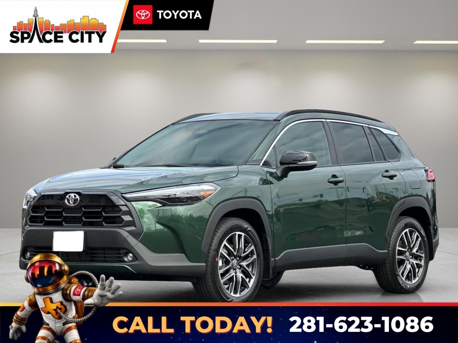 2026 Toyota Corolla XLE in Cypress — front three-quarter view