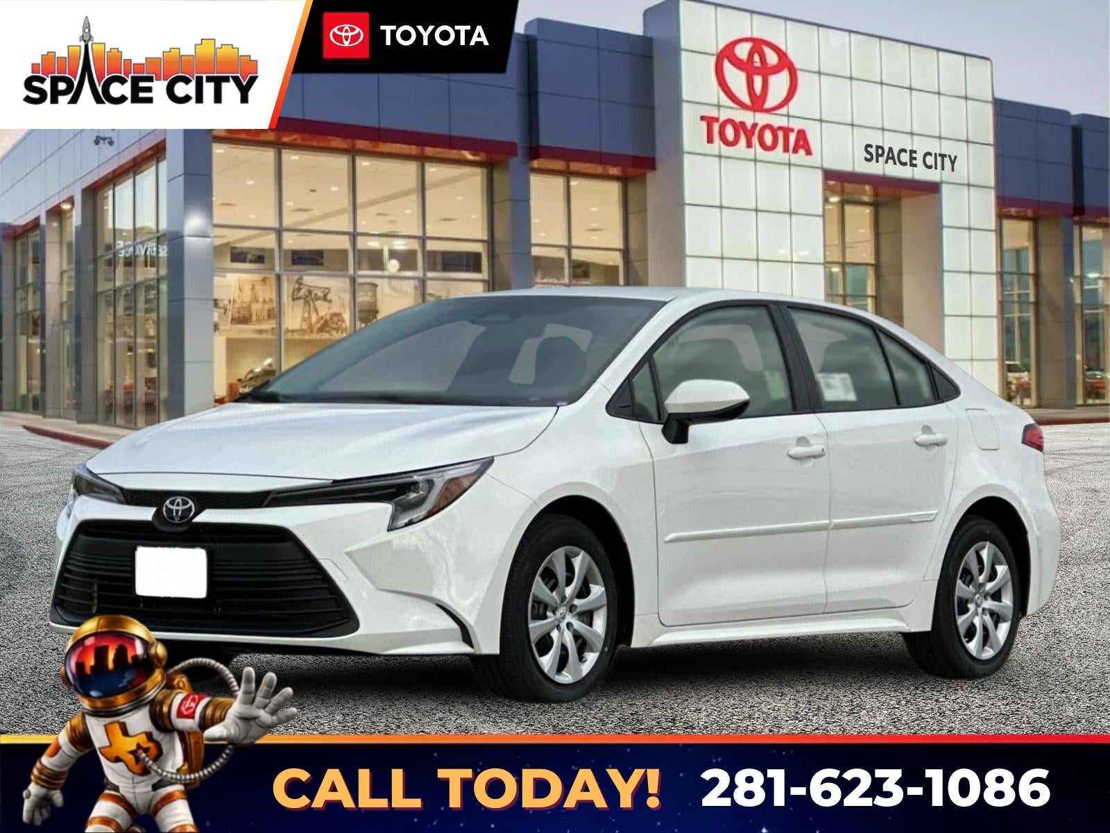 2026 Toyota Corolla Hybrid LE in Ice Cap — front three-quarter view