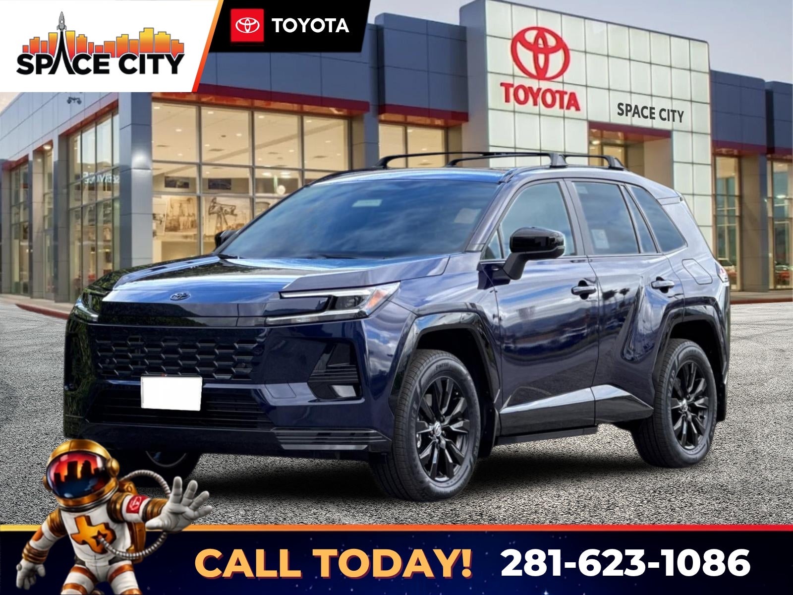 2026 Toyota RAV4 SE in Blueprint — front three-quarter view