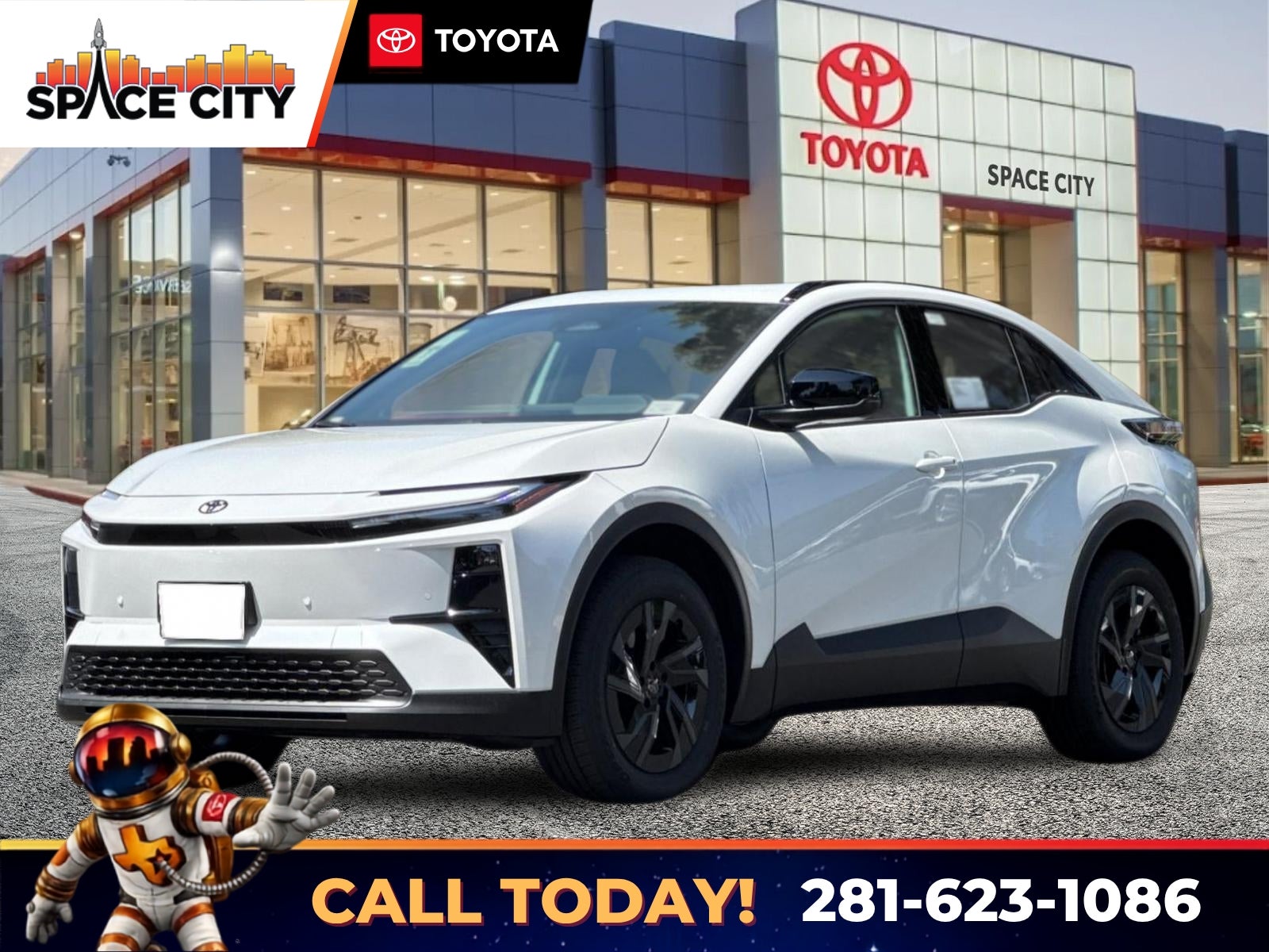 2026 Toyota C-HR SE in Wind Chill Pearl — front three-quarter view