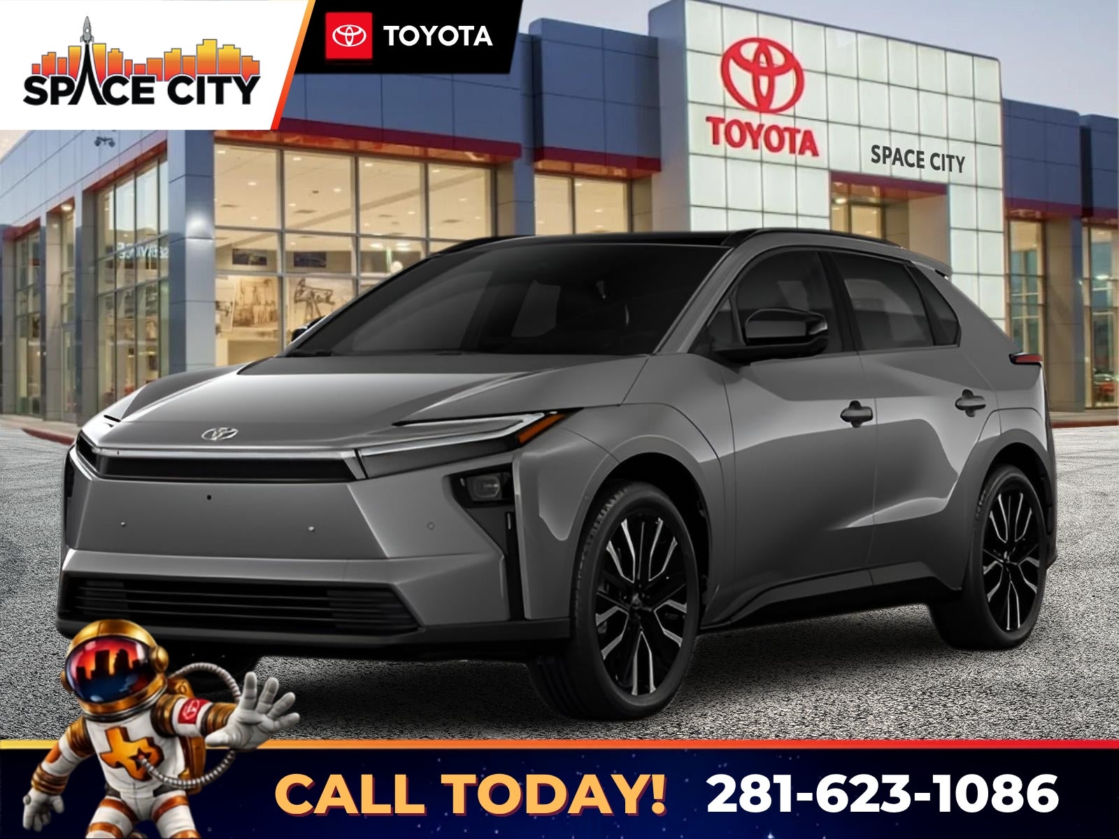 2026 Toyota bZ Limited in Heavy Metal — front three-quarter view